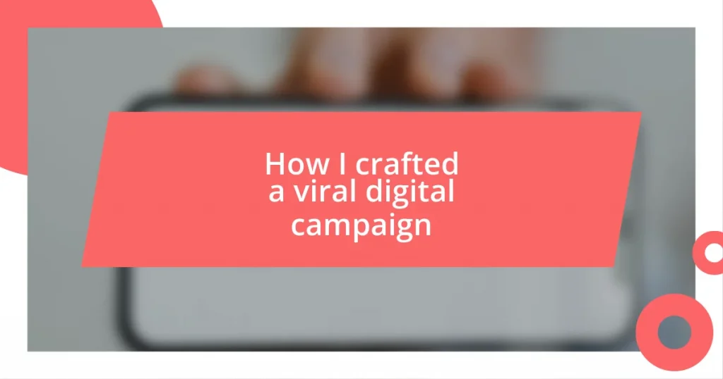 How I crafted a viral digital campaign