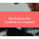 My Process for Content Co-creation