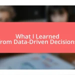 What I Learned from Data-Driven Decisions